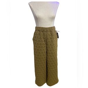 Green Quilted Rusticae Pants